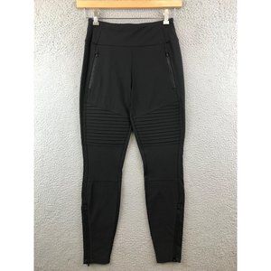 Athleta Headlands Hybrid Moto Tight Ankle Zipper Athletic Legging Women 8
